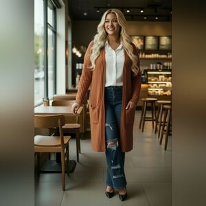 Madewell Cinnamon Ribbed Cardigan Sweater Size XXS